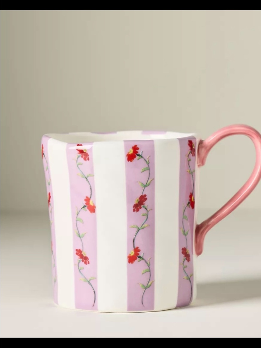Anthropologie Stoneware Mug.